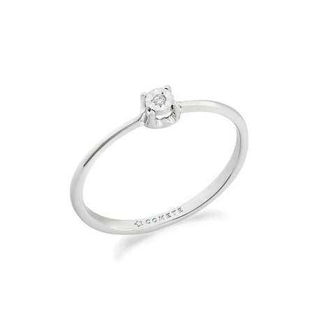 Anello Solitario Comete Diamante in Oro