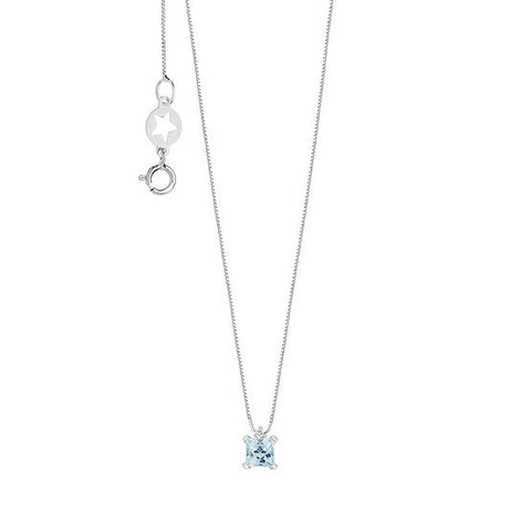 Collana in Oro con Acquamarina e Diamanti Comete